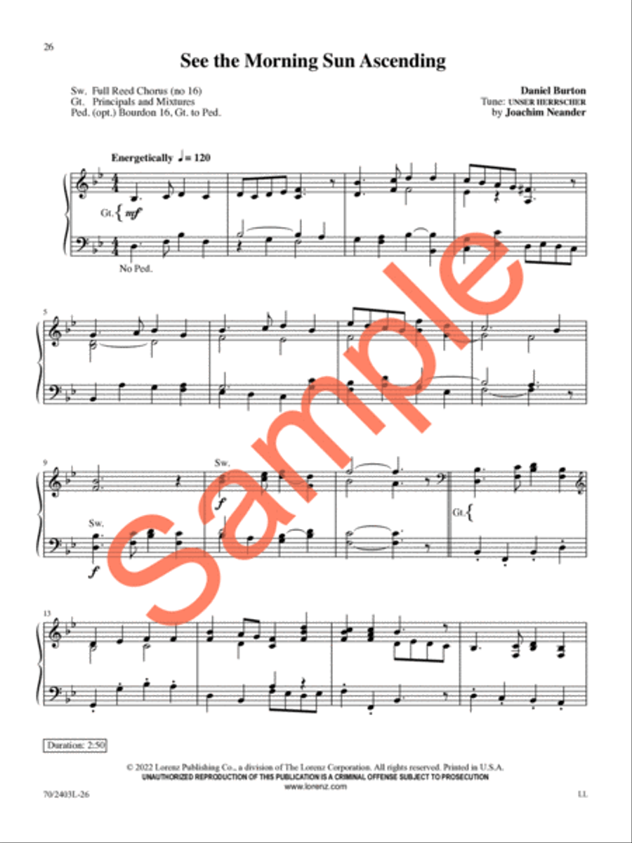 A Treasury of Hymns, Vol. 2 Organ Solo scores gallery preview page 21