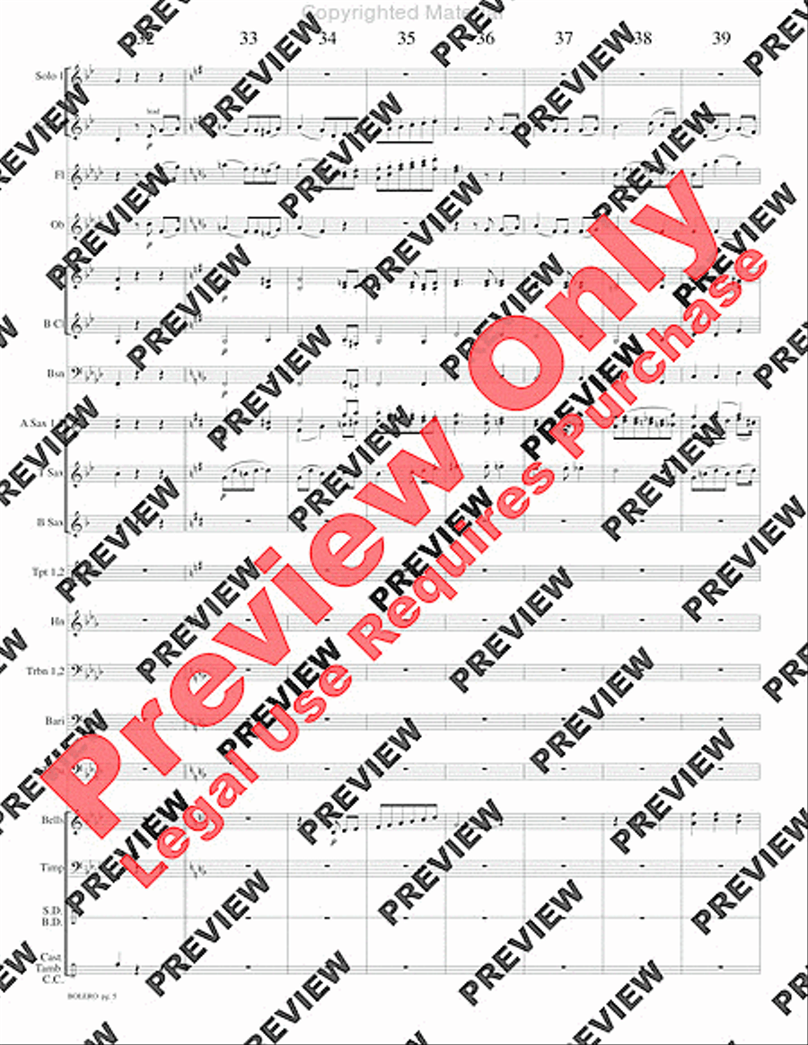 Bolero Concert Band scores gallery preview page 8