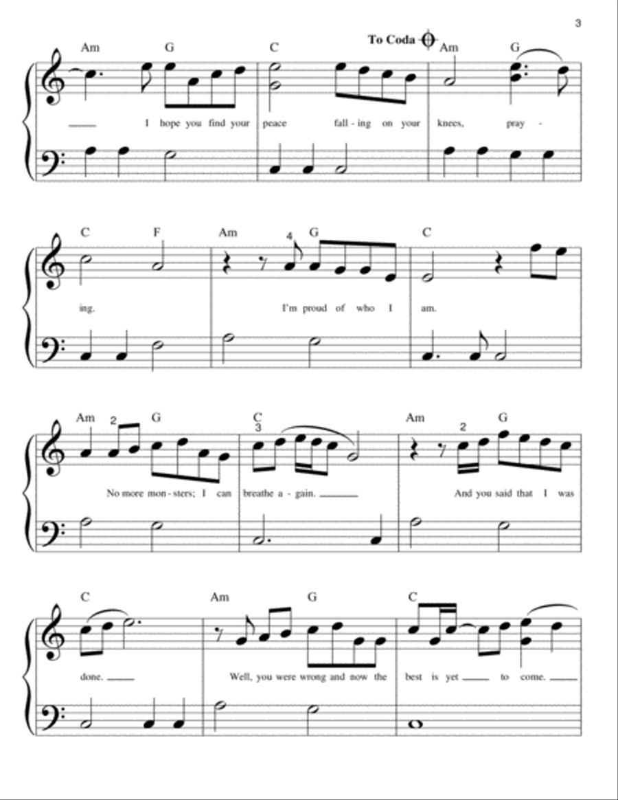 Praying Easy Piano scores gallery preview page 3