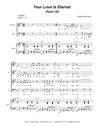 Your Love Is Eternal (Psalm 138) (SATB)