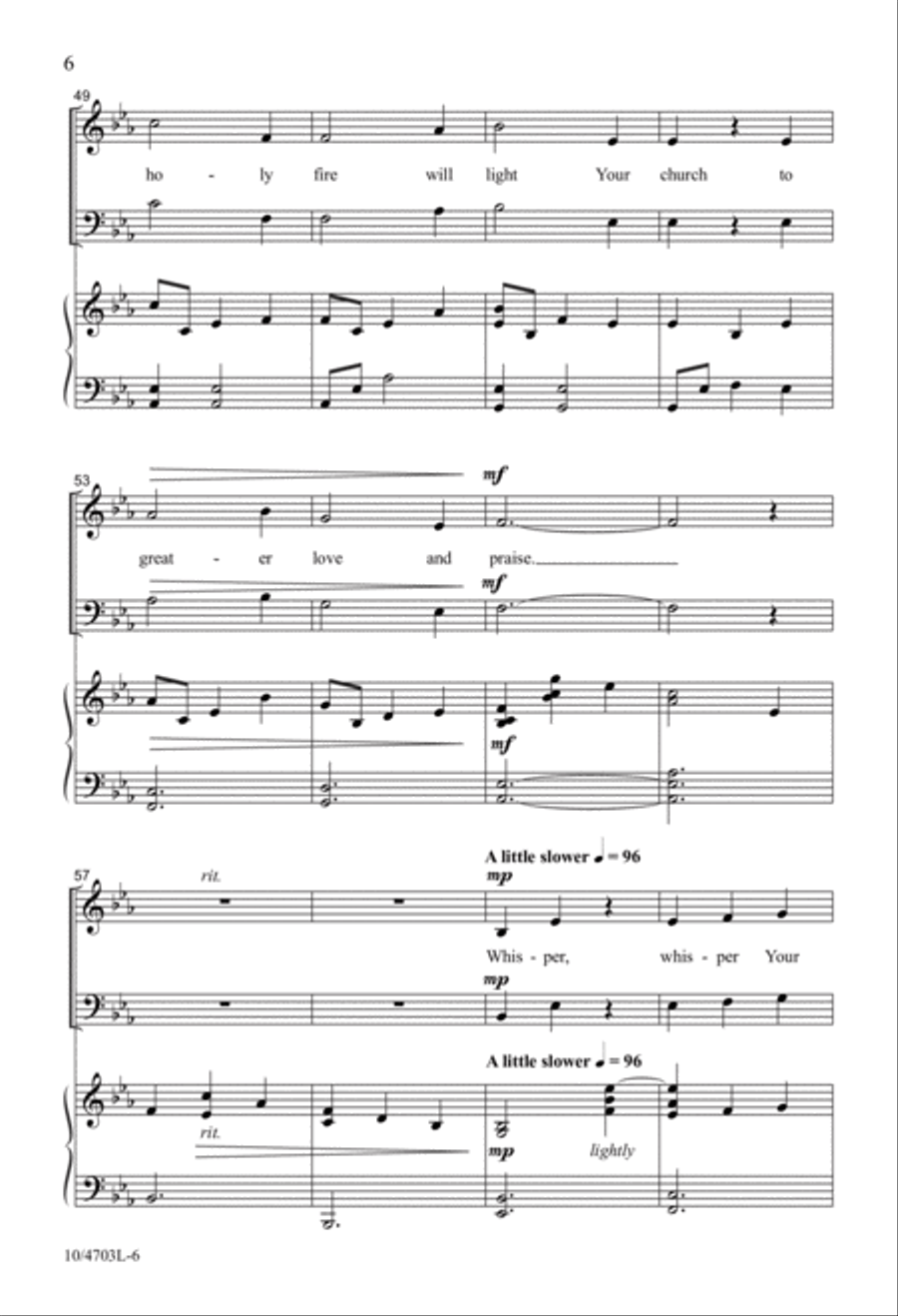 Fly On, Sweet Heavenly Dove 4-Part scores gallery preview page 6