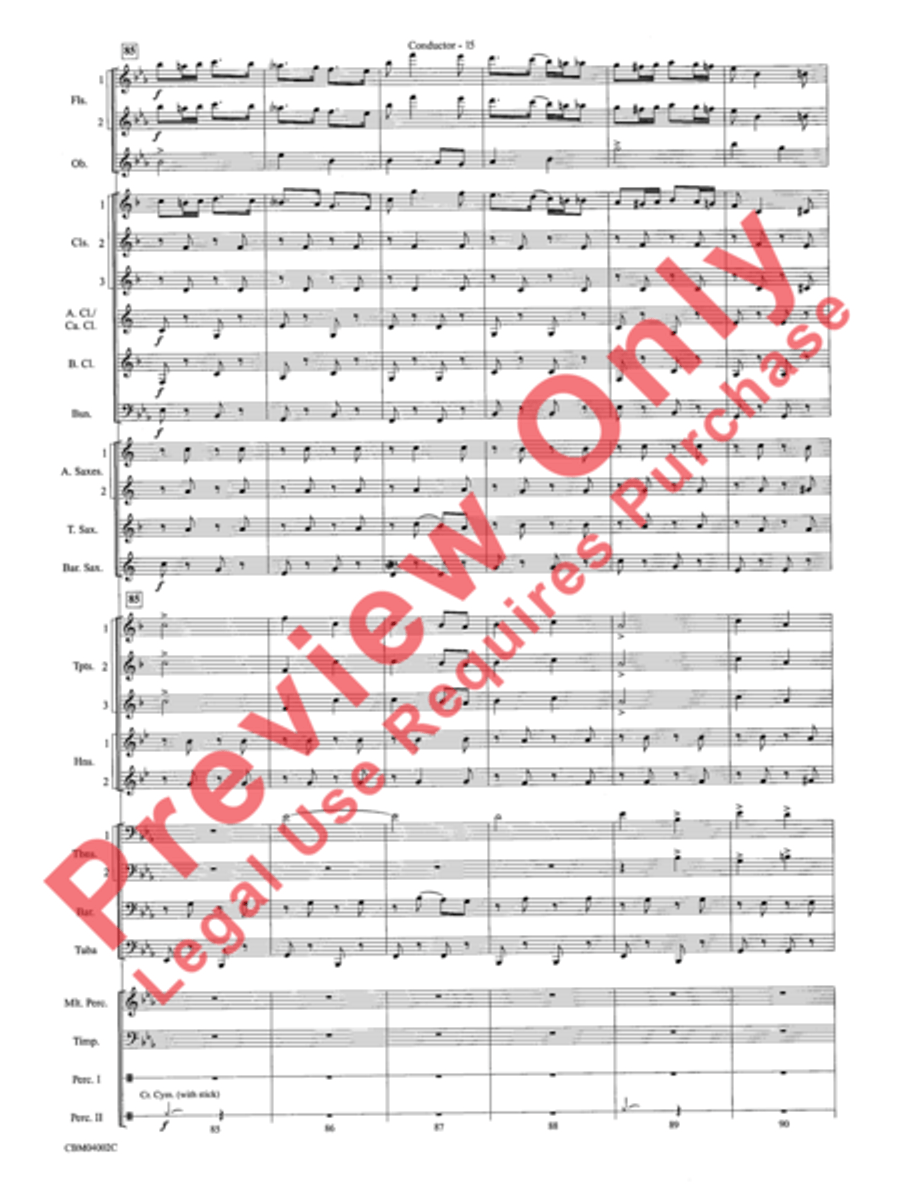 The Dam Busters Concert March Concert Band scores gallery preview page 18