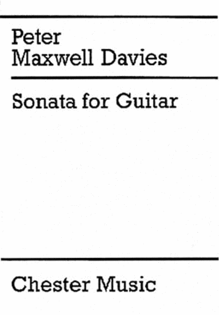 Peter Maxwell Davies: Sonata For Guitar
