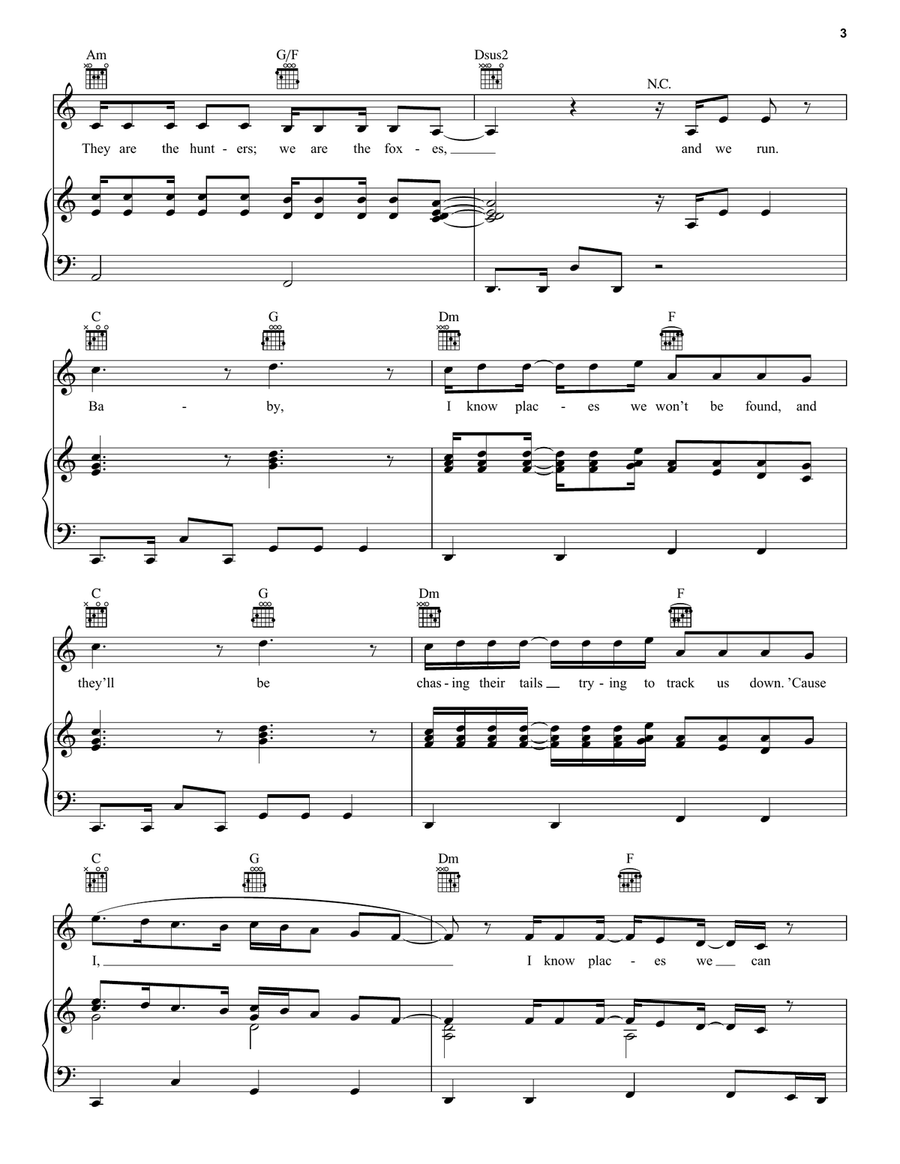 I Know Places by Taylor Swift Acoustic Guitar - Digital Sheet Music page 3