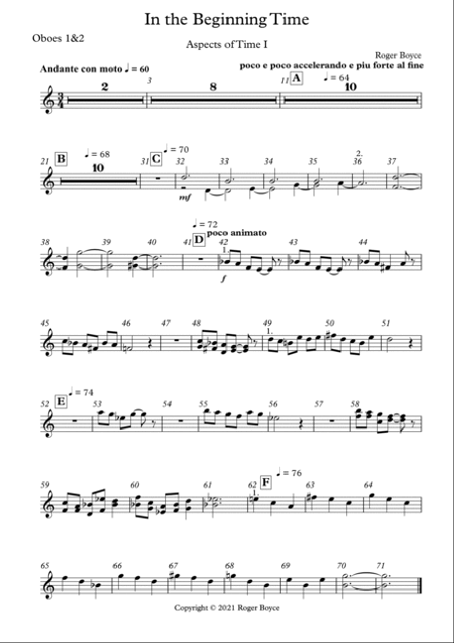 Aspects of Time - Parts Aspects of Time - Parts Full Orchestra scores gallery preview page 3