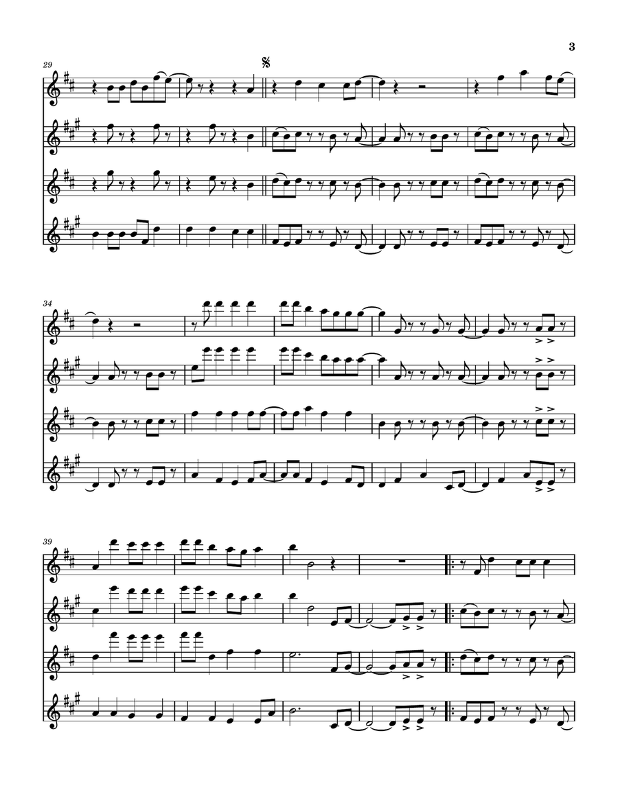 Burning For You Saxophone Quartet scores gallery preview page 4