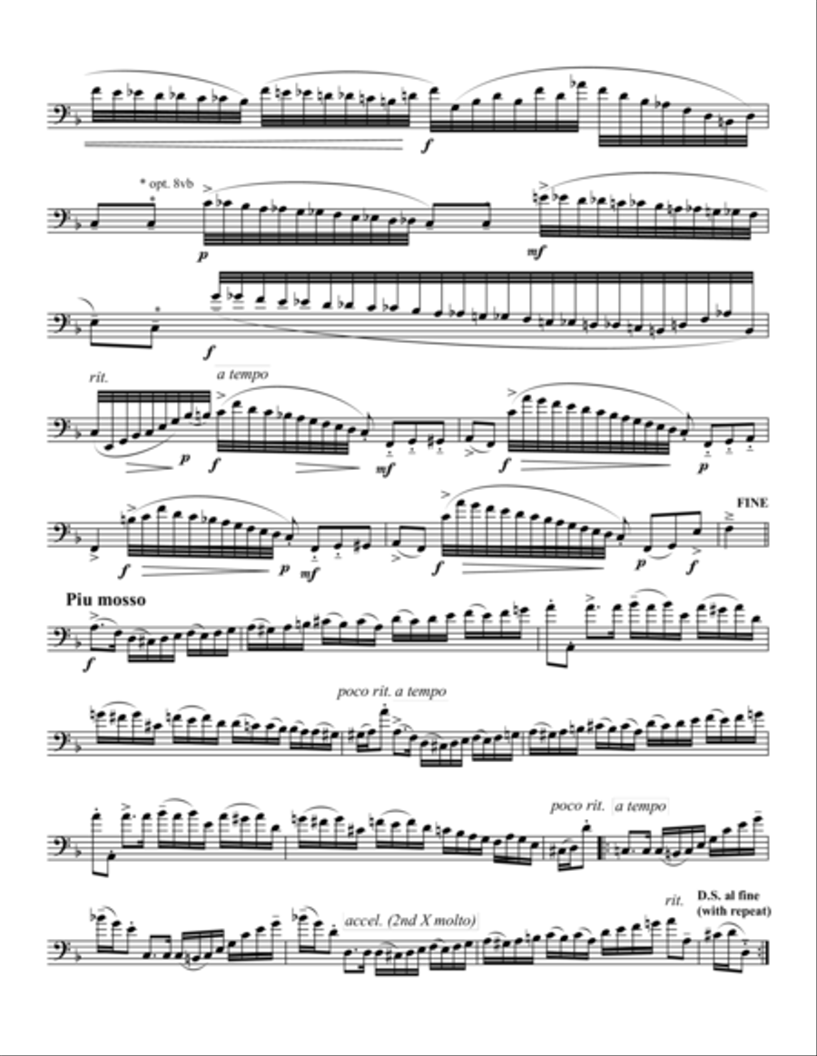 Four Caprices (11, 17, 20 and 24) Euphonium scores gallery preview page 6