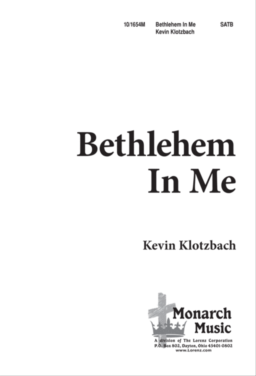 Bethlehem in Me 4-Part scores gallery preview page 1