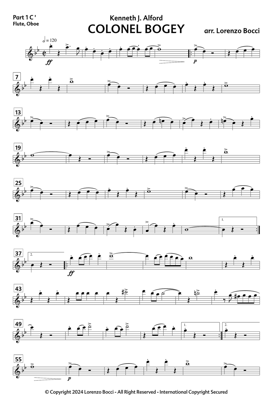 Colonel Bogey Concert Band scores gallery preview page 6