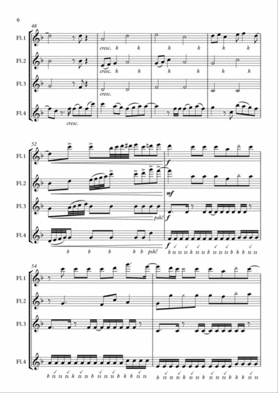 Too Good At Goodbyes Too Good At Goodbyes Woodwind Quartet scores gallery preview page 6