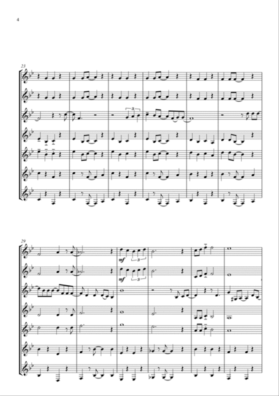 White Christmas White Christmas Saxophone Quartet scores gallery preview page 4