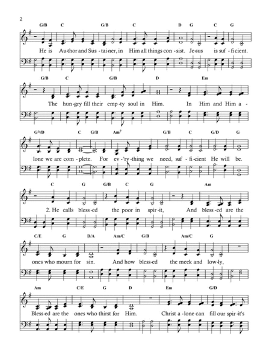 Jesus Is Sufficient Jesus Is Sufficient Voice scores gallery preview page 2