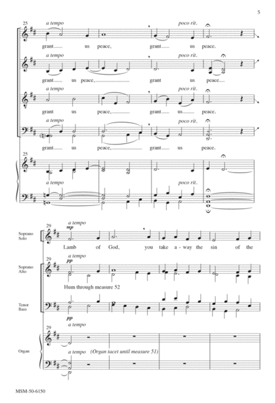 Lamb of God 4-Part scores gallery preview page 4