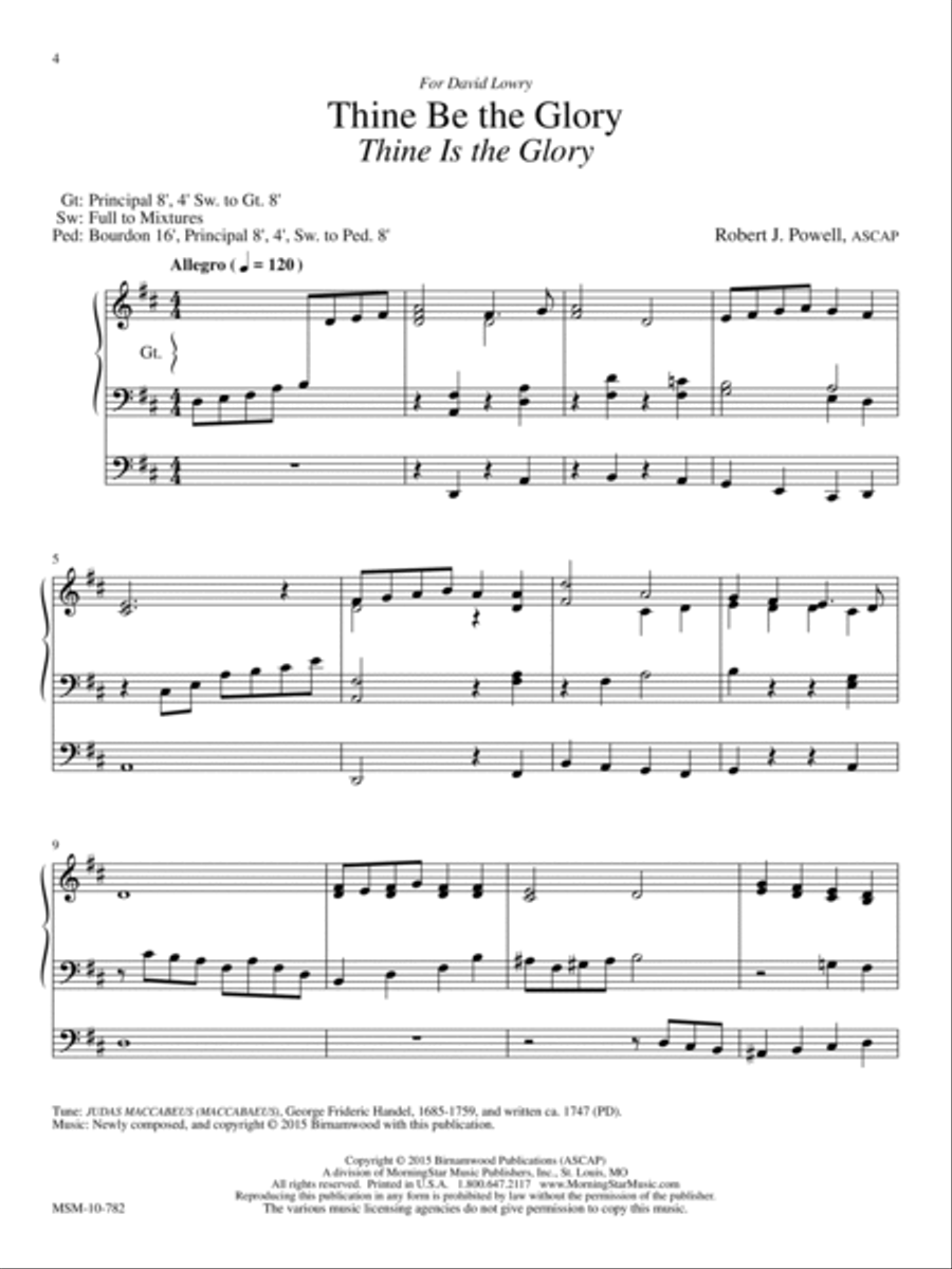 Throned In Glory Three Hymn Settings for Organ Organ Solo scores gallery preview page 4