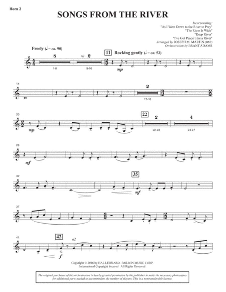 Sacred Places - F Horn 2 Choir scores gallery preview page 2