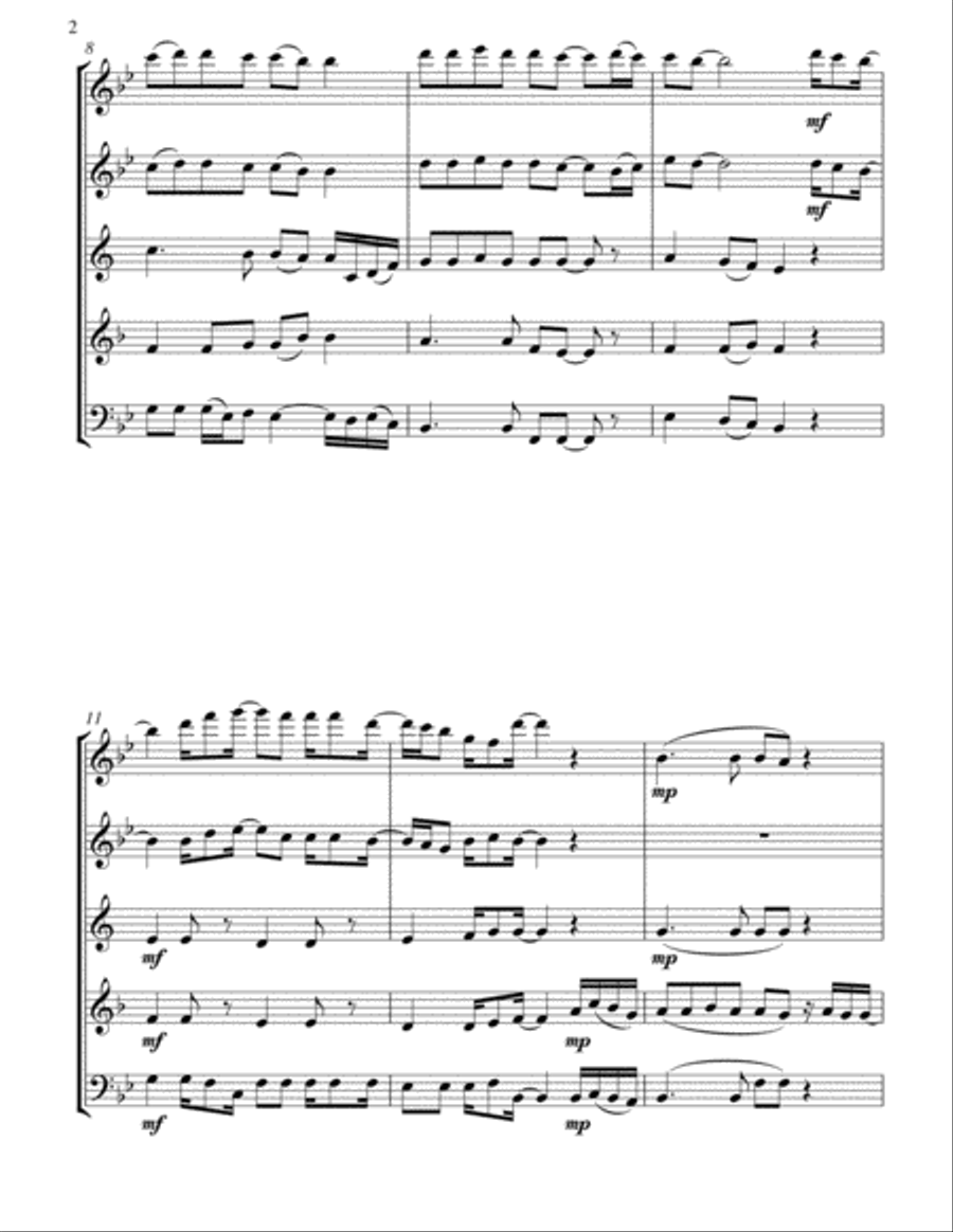 Let It Be Woodwind Quintet scores gallery preview page 3