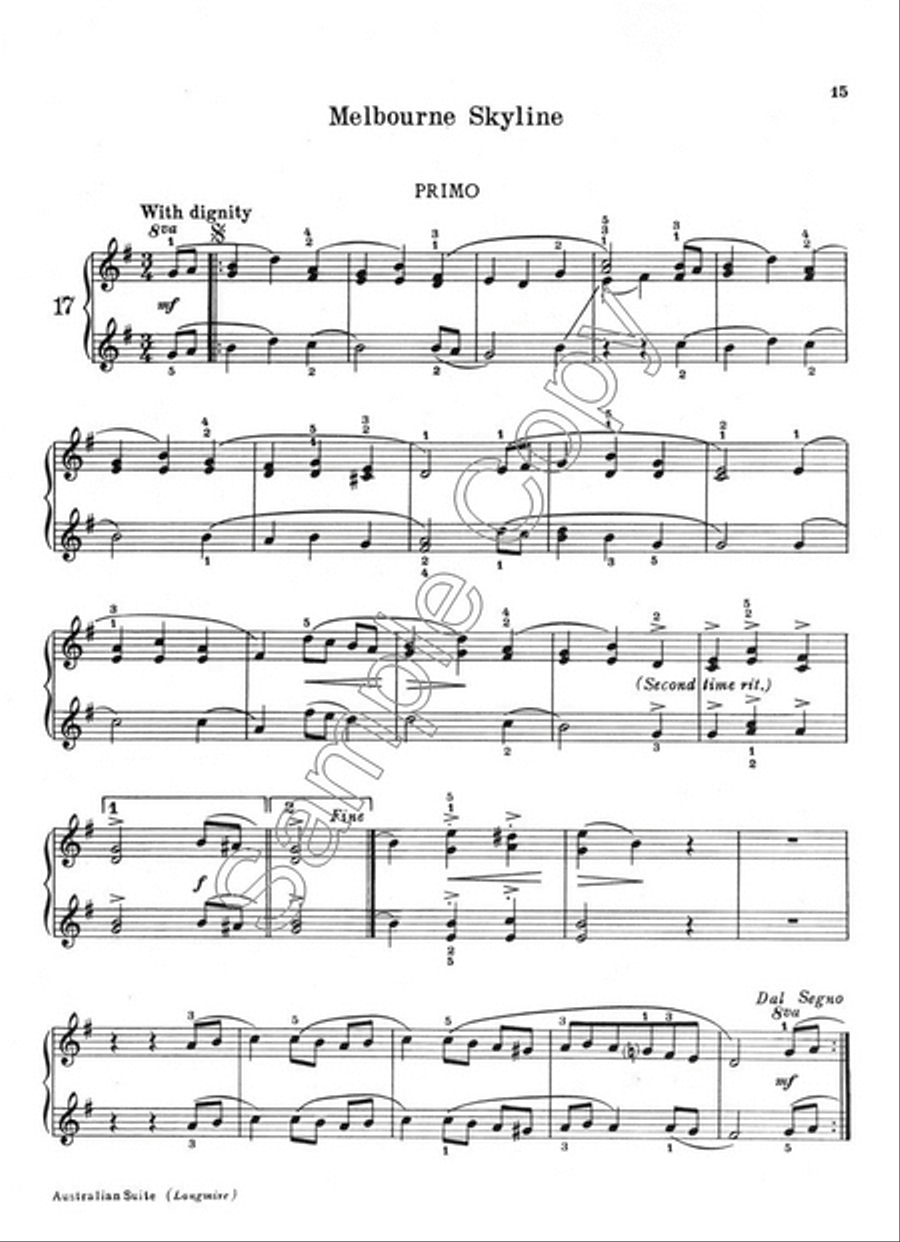 Australian Suite Piano Solo scores gallery preview page 5