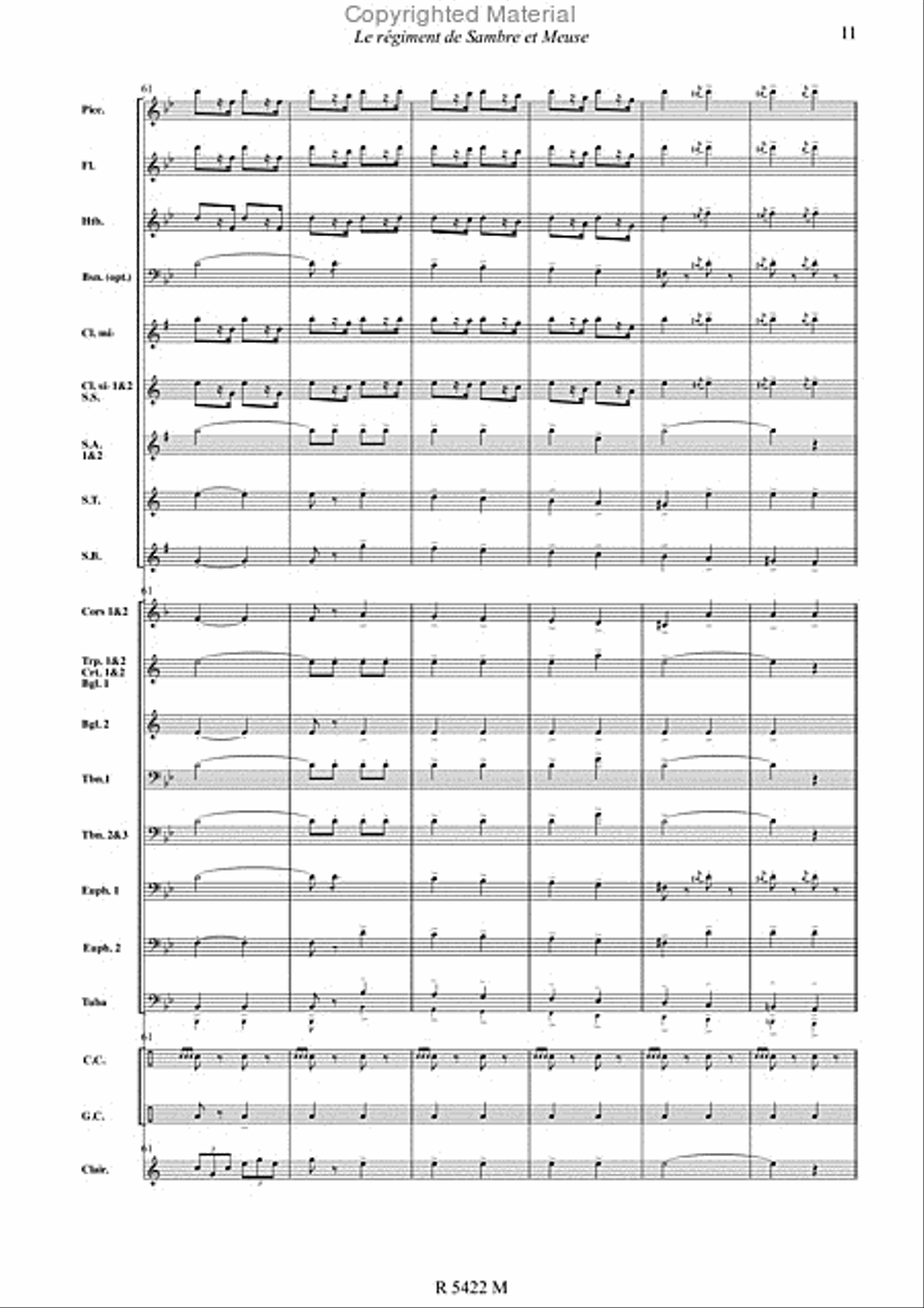 Sambre et meuse Concert Band scores gallery preview page 12