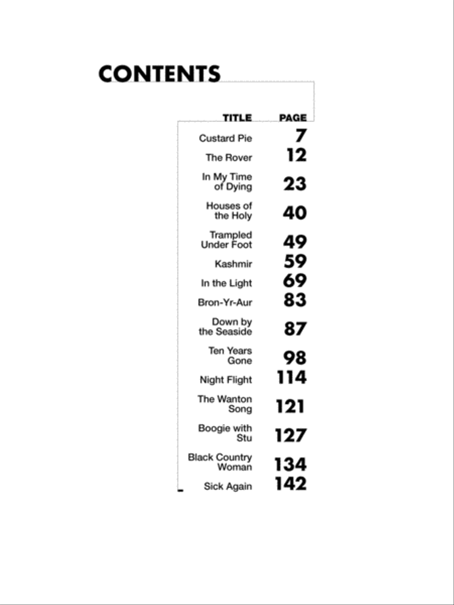Led Zeppelin -- Physical Graffiti Platinum Guitar Electric Guitar scores gallery preview page 3
