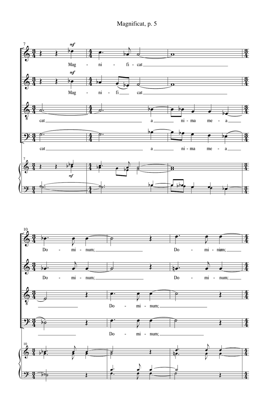 Magnificat Magnificat 4-Part scores gallery preview page 5