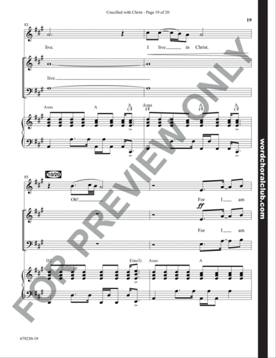 Crucified with Christ - Anthem 4-Part scores gallery preview page 19