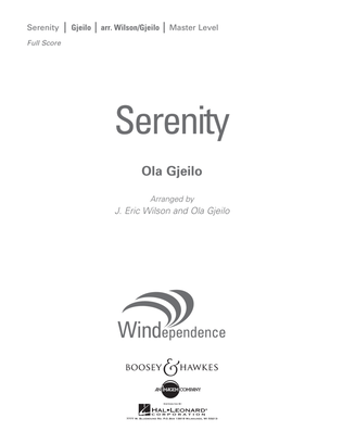 Serenity - Conductor Score (Full Score)