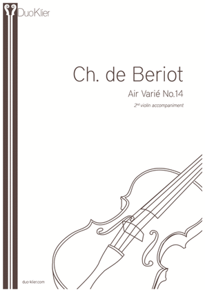 Book cover for De Beriot - Air Varie, 2nd violin accompaniment