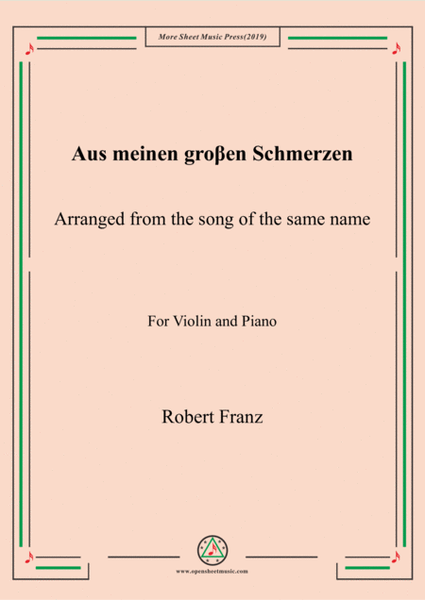 Franz-Aus meinen groβen Schmerzen,for Violin and Piano image number null