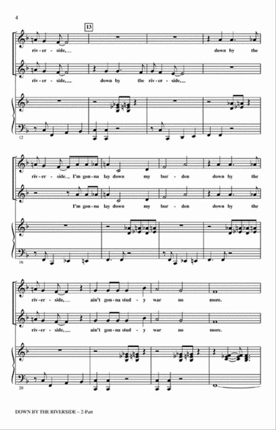 Down by the Riverside 2-Part scores gallery preview page 3