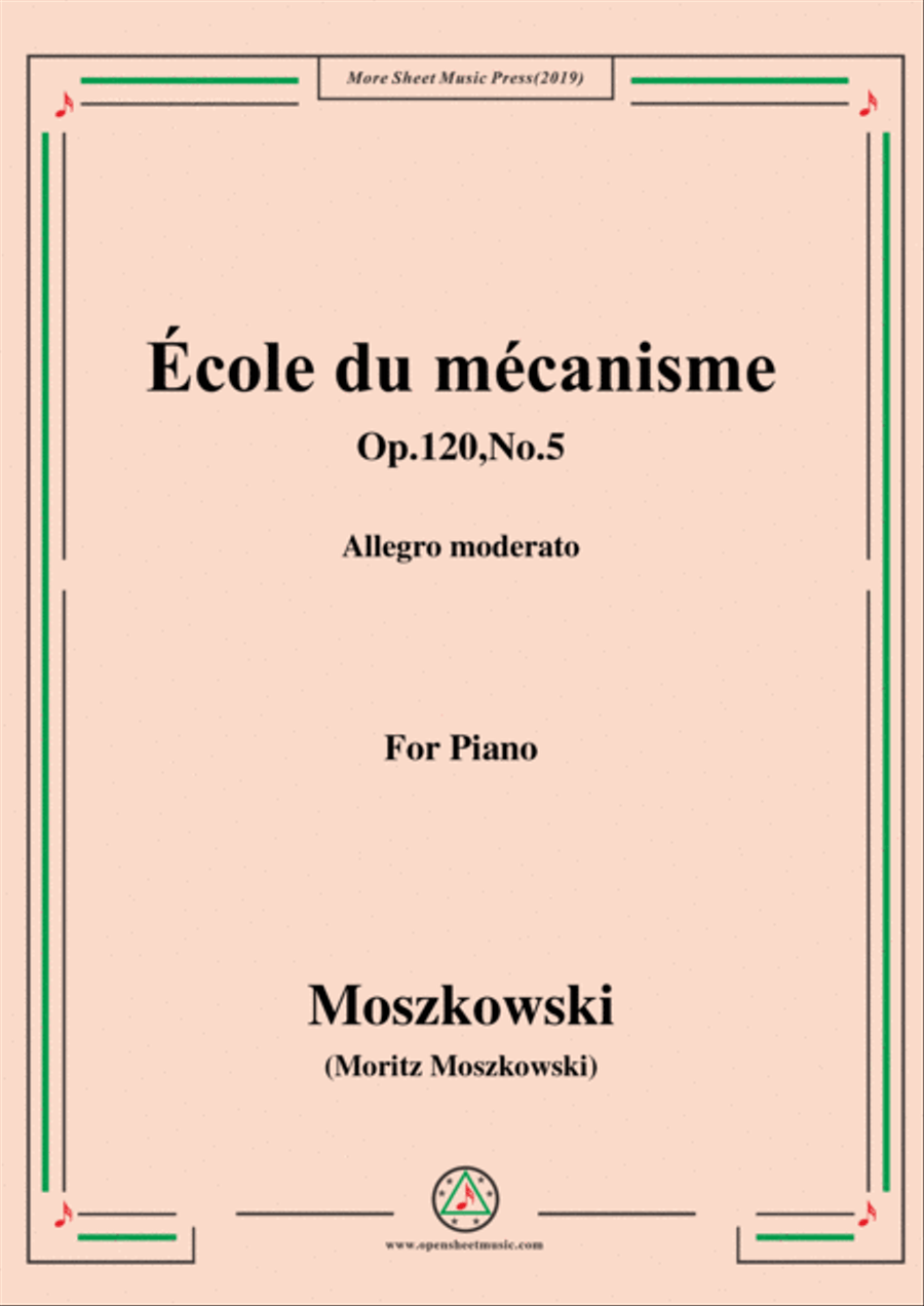 Duvernoy-École du mécanisme,Op.120,No.5,for Piano Piano Solo scores gallery preview page 1