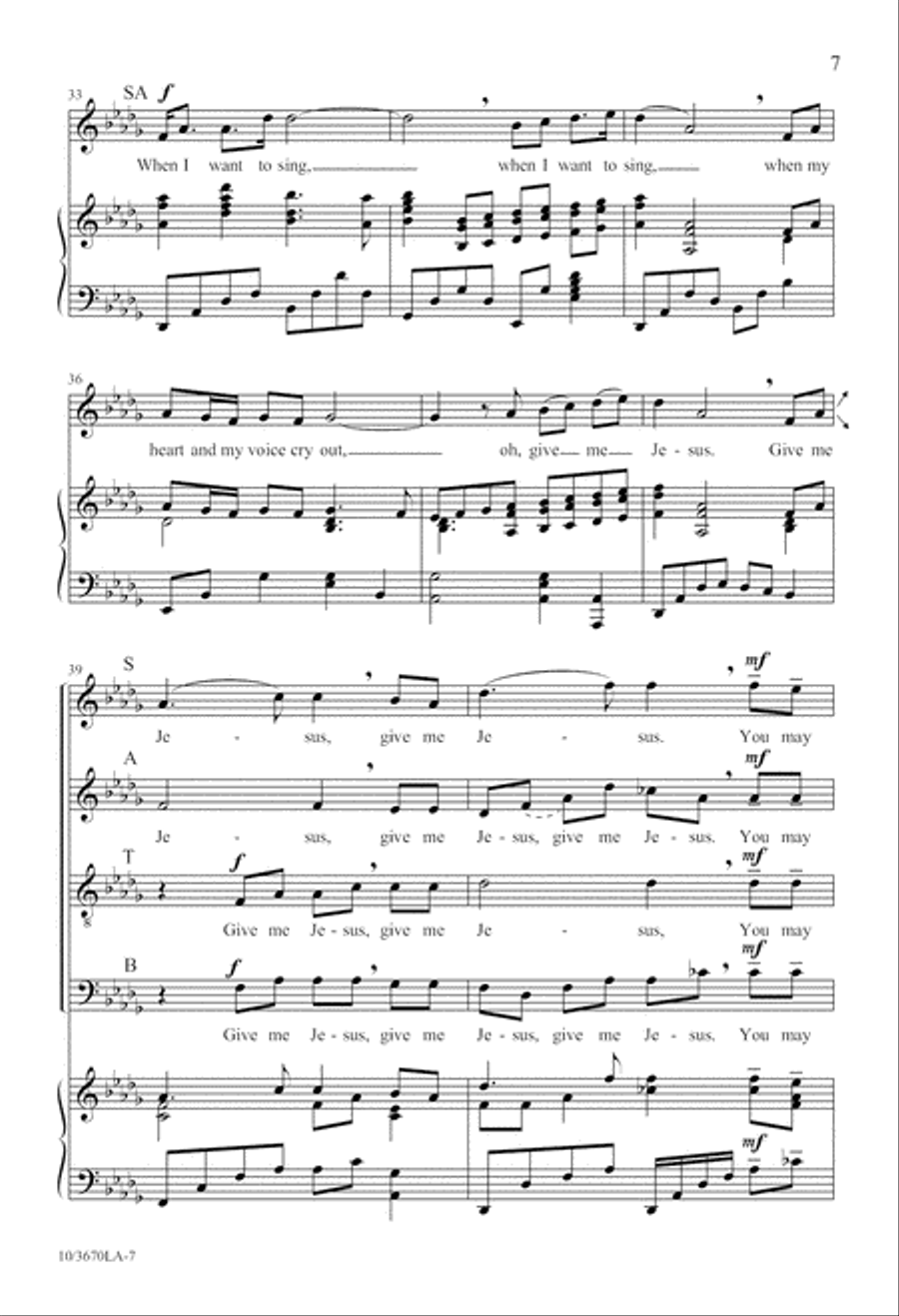 Give Me Jesus 4-Part scores gallery preview page 8