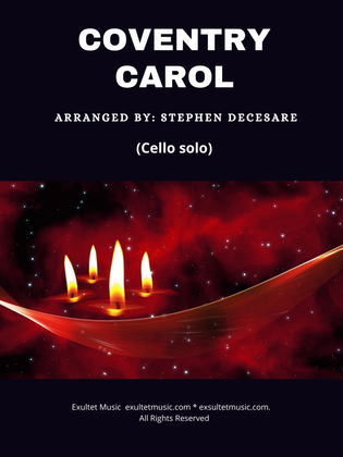 Book cover for Coventry Carol (Cello solo and Piano)