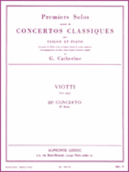 Premier Solos Concertos Classiques - Concerto No. 22, Solo No. 1