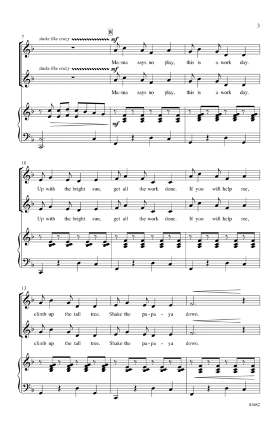 The Papaya Song Choir scores gallery preview page 2