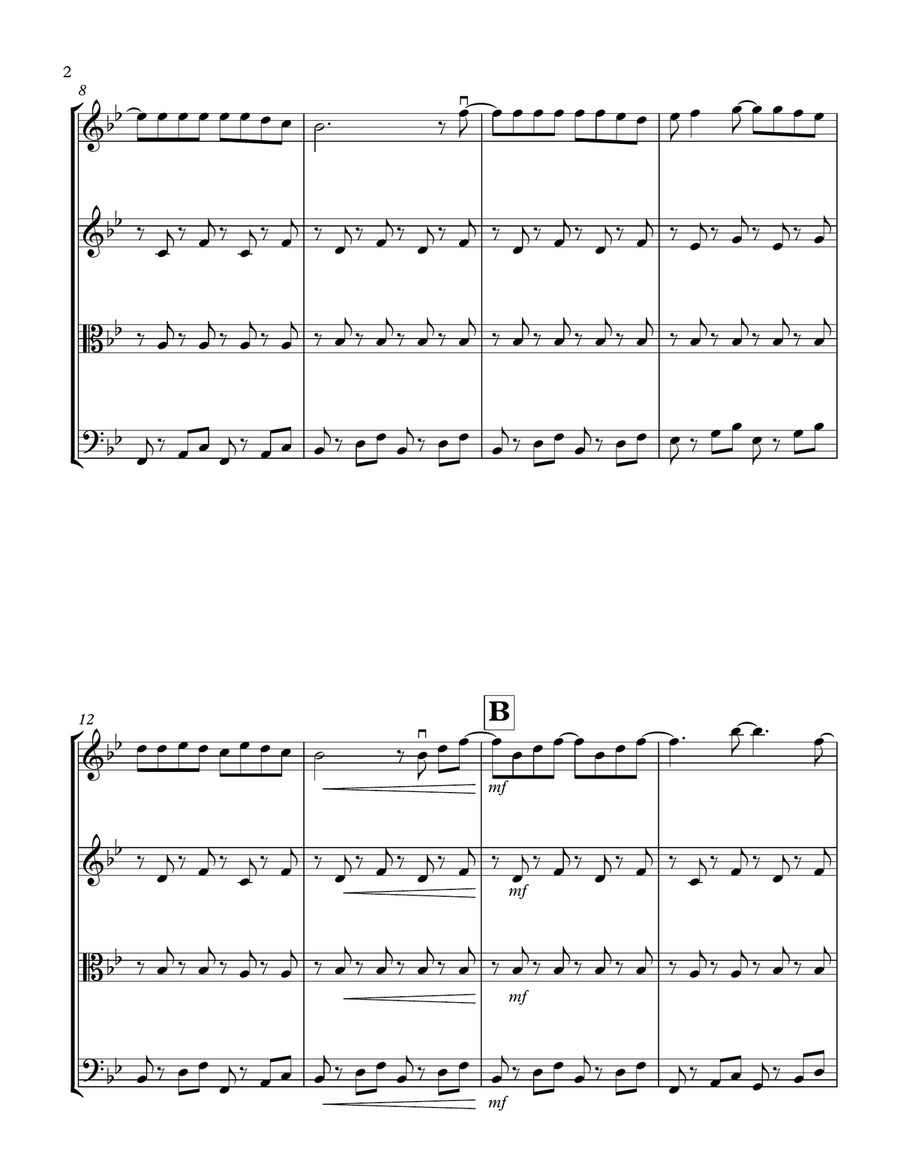 Ob-la-di, Ob-la-da String Quartet scores gallery preview page 2