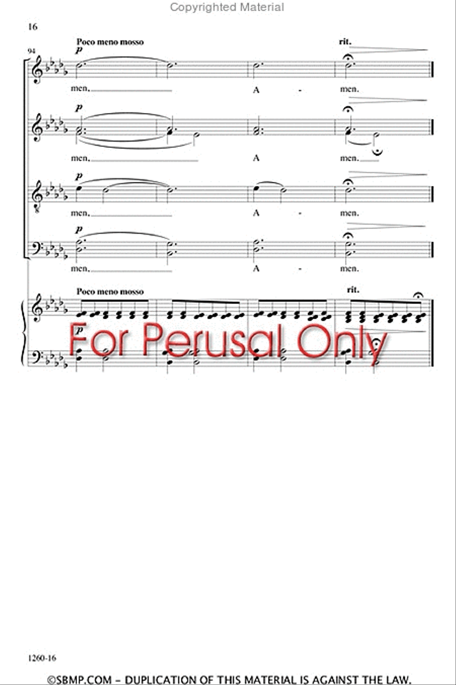 Cradle Hymn - SATB Octavo 4-Part scores gallery preview page 15