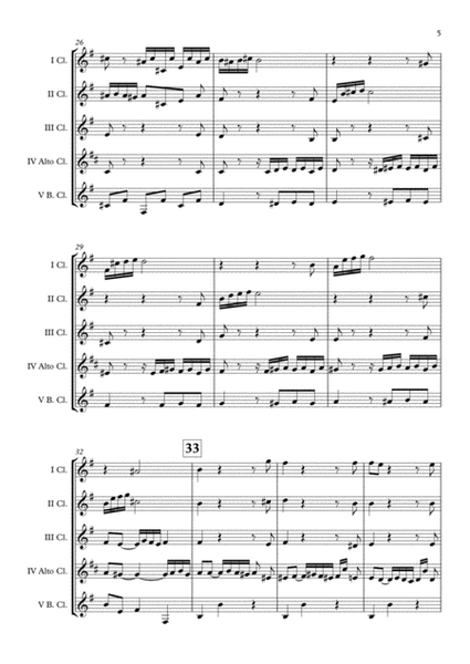 Praeludium BWV 548 (Johann Sebastian Bach) Clarinet Choir arr. Adrian Wagner image number null
