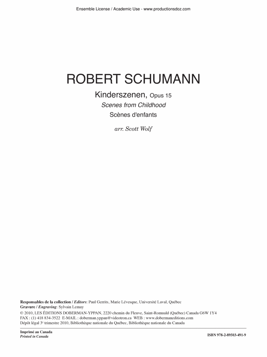 Kinderszenen, Opus 15 Classical Guitar scores gallery preview page 1