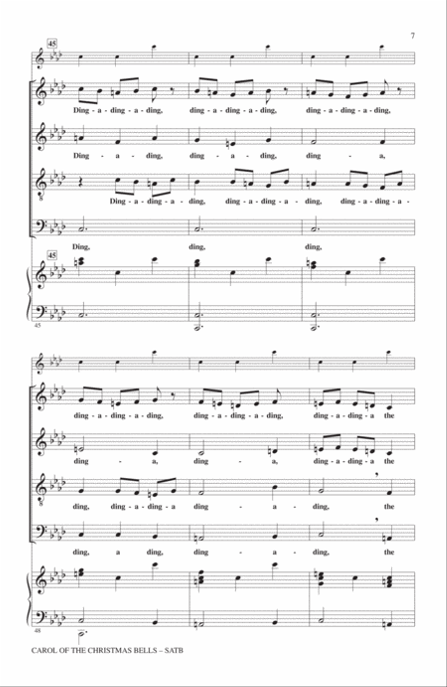 Carol Of The Christmas Bells 4-Part scores gallery preview page 6