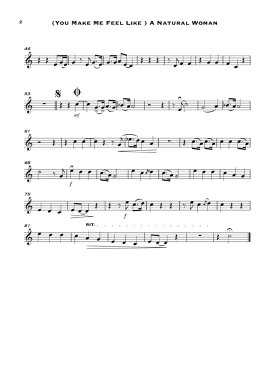 (you Make Me Feel Like) A Natural Woman String Quartet scores gallery preview page 2