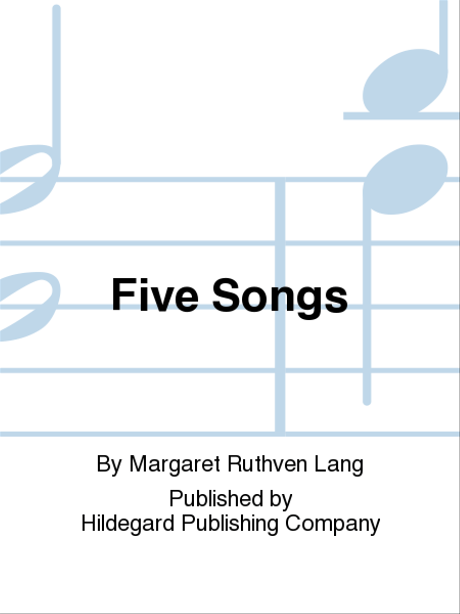 Five Songs Chamber Music scores gallery preview page 1