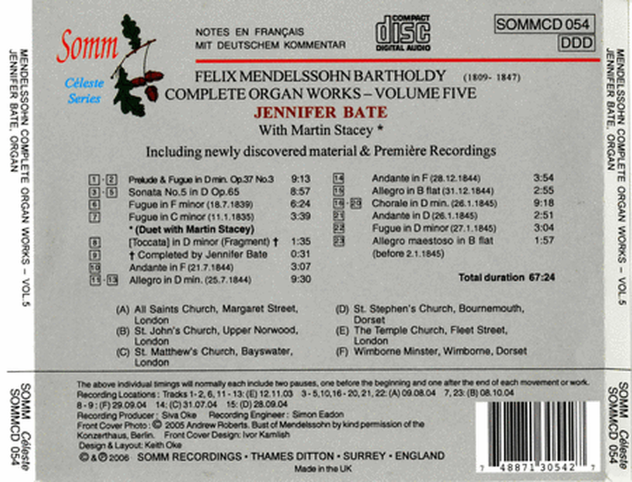 Volume 5: Complete Organ Works