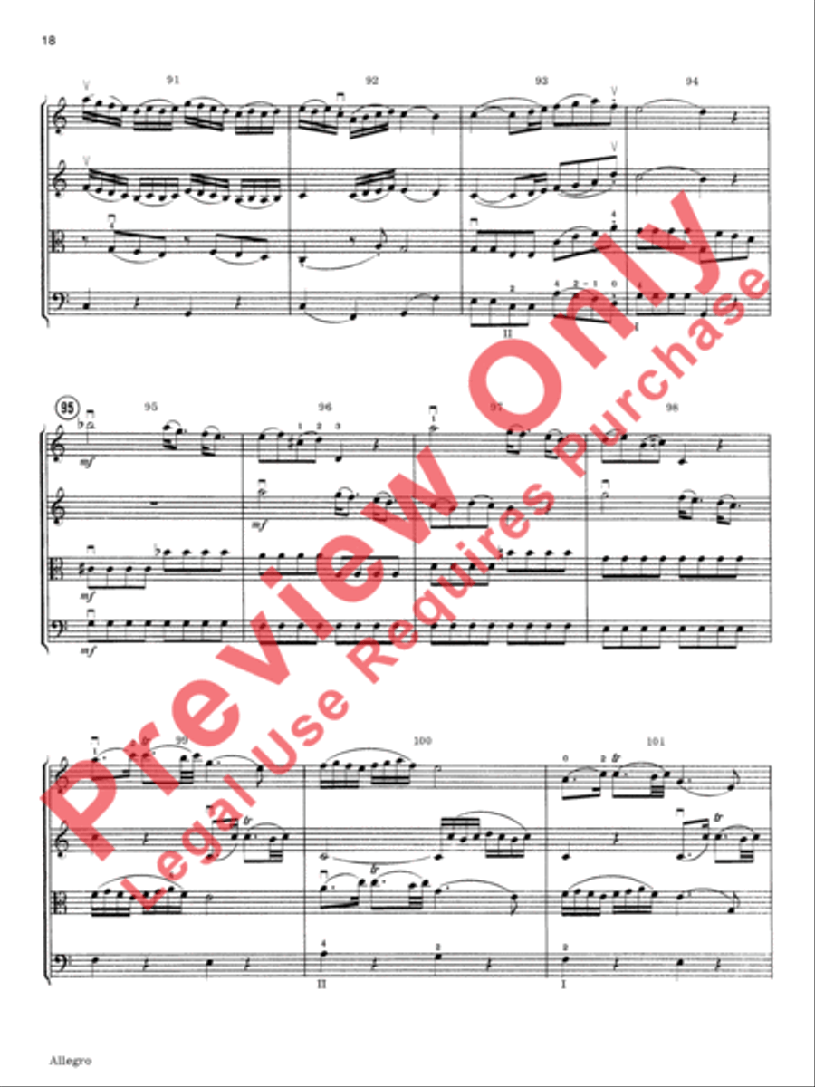 Mozart String Quartets String Quartet scores gallery preview page 19