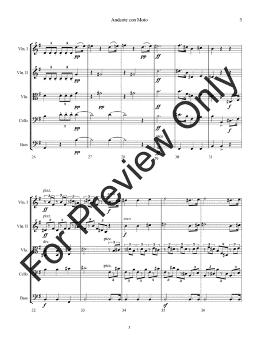 Andante con Moto Andante con Moto String Orchestra scores gallery preview page 6