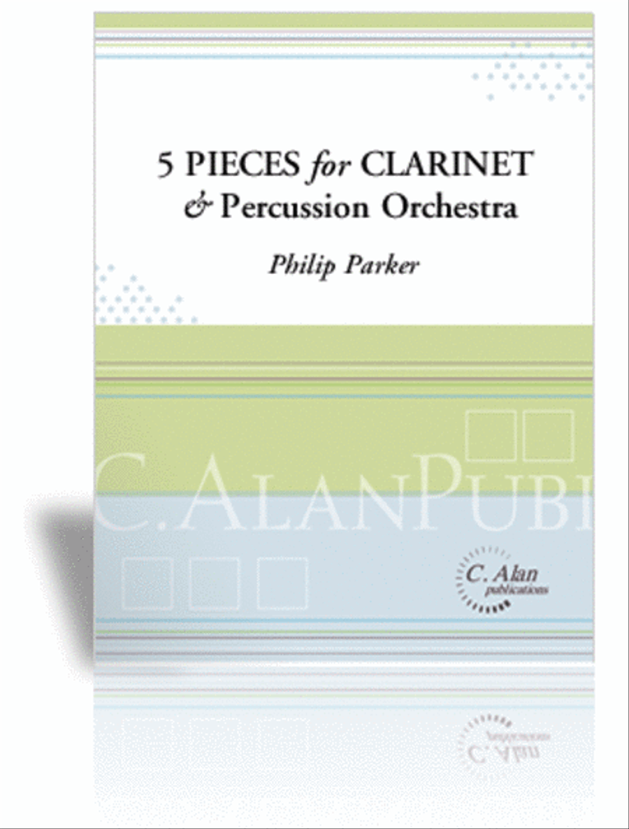 Five Pieces for Clarinet & Percussion Orchestra Percussion Ensemble scores gallery preview page 1