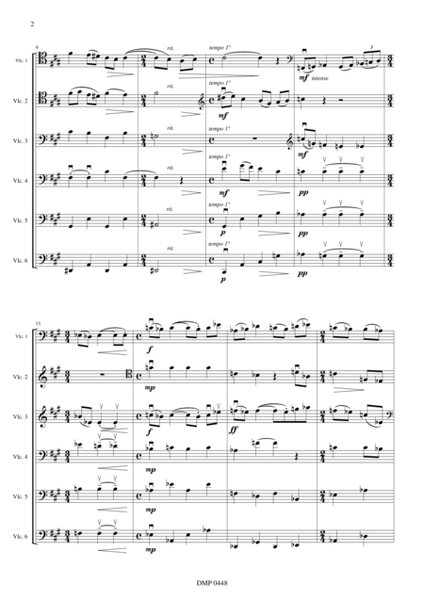 Two Pieces for 6 cellos (score)
