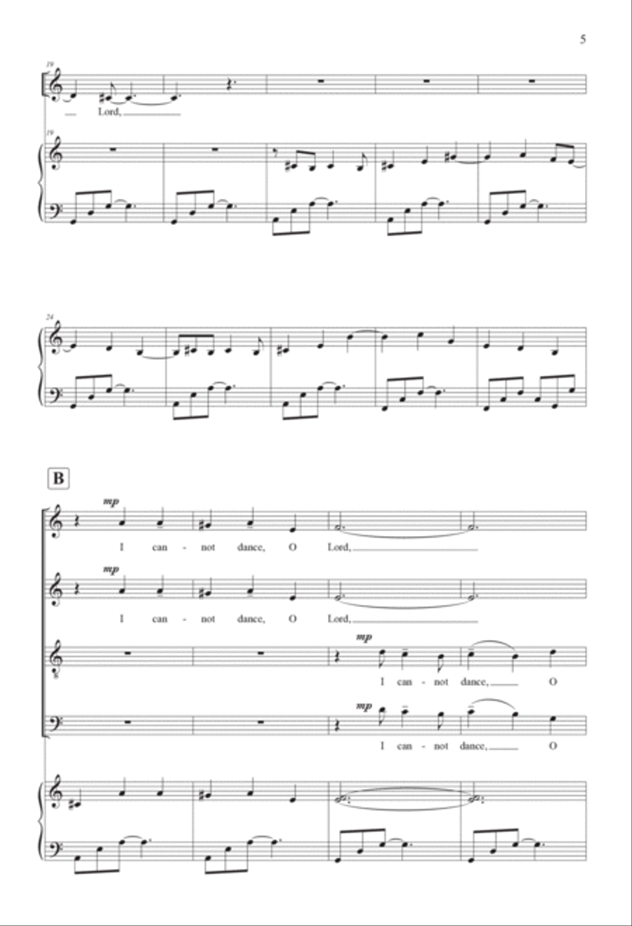 I Cannot Dance, O Lord Divisi scores gallery preview page 5