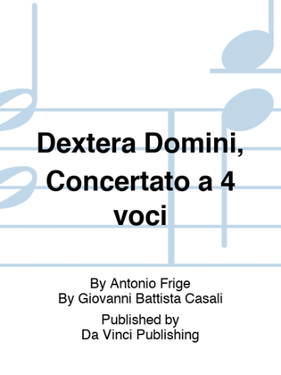 Dextera Domini, Concertato a 4 voci