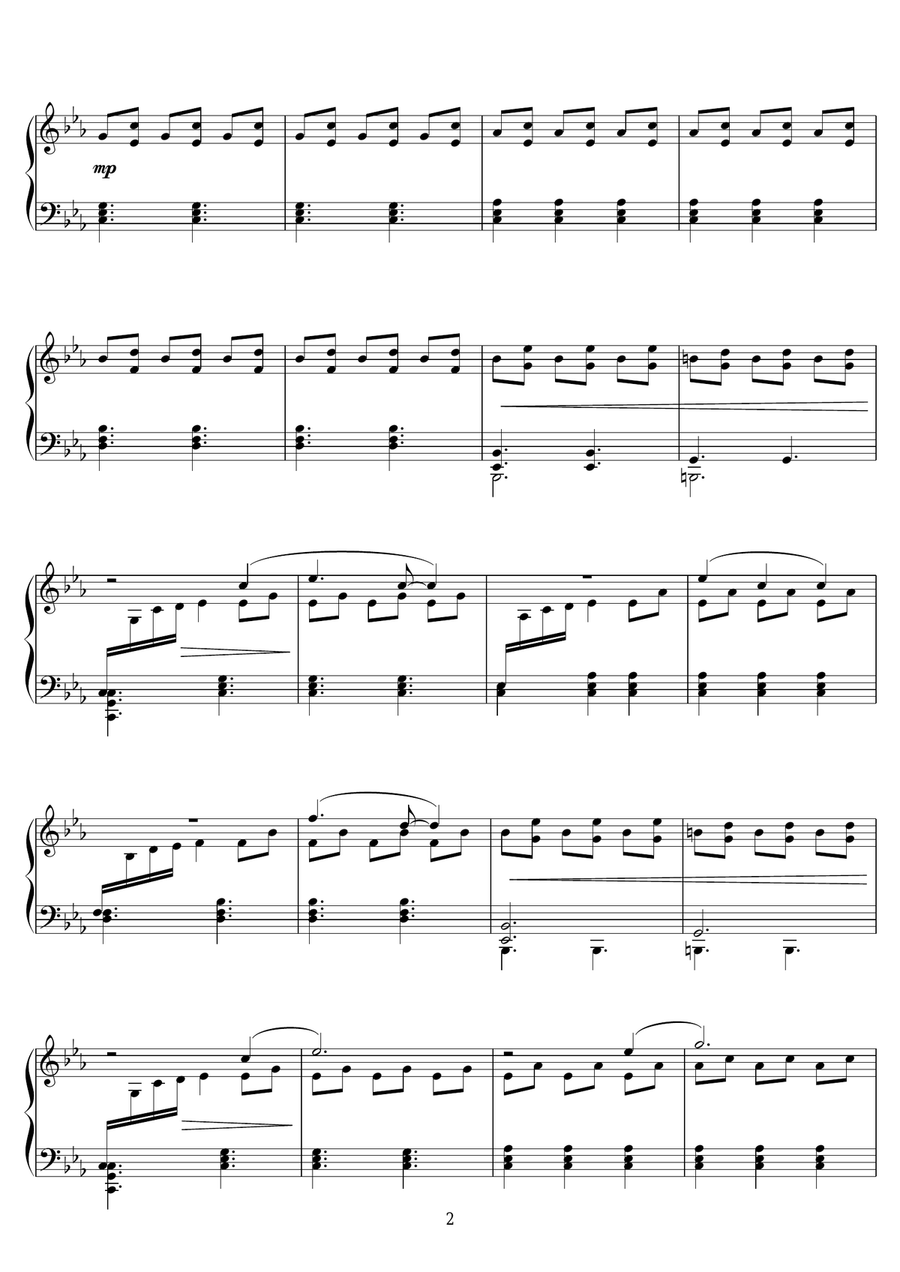 Opening (from 'Carol') Piano Solo scores gallery preview page 2