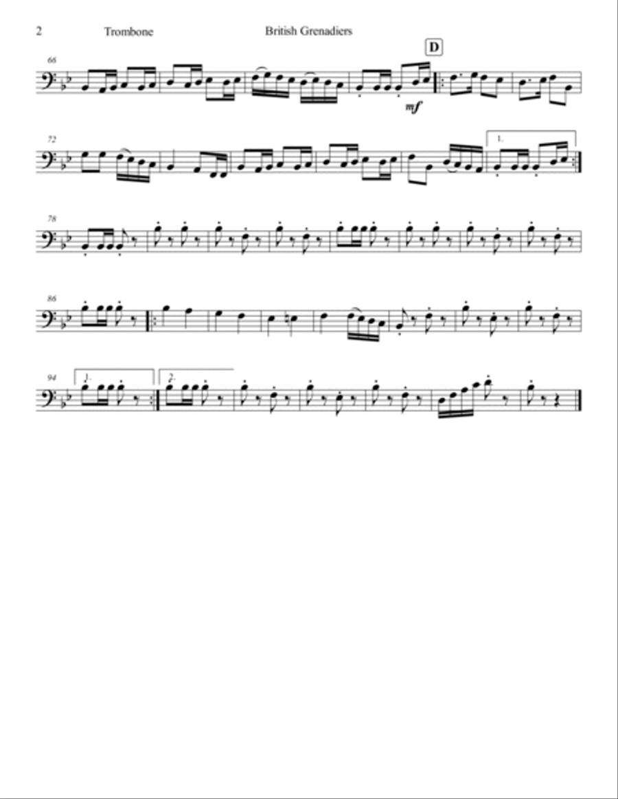 British Grenadiers British Grenadiers Brass Ensemble scores gallery preview page 4